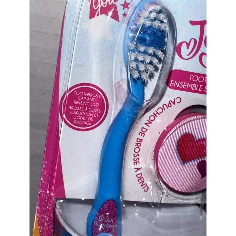Brush Buddies JoJo Siwa Toothbrush Set with Rinsing Cup and Brush Cap New